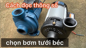 Hướng dẫn đọc thông số bơm áp nén cao và bơm tát lưu lượng lớn - chọn bơm tưới béc phun mưa