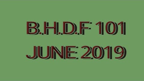IGNOU JUNE 2019 BHDF 101 QUESTION PAPER