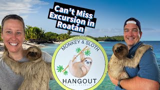 Hanging out with SLOTHS in Roatán, Honduras! (plus an island tour)