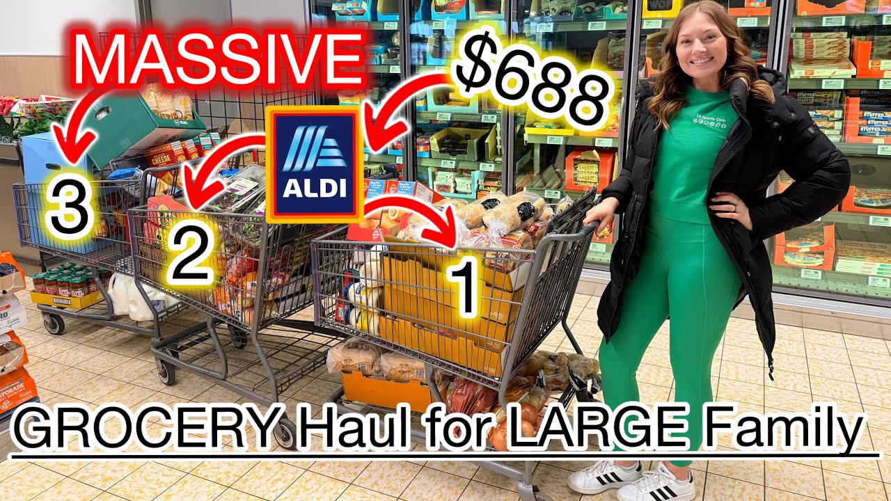✨NEW✨MASSIVE Aldi Grocery Haul for a LARGE Family 
