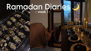 First Week of Ramadan in the UK 🌙│ Decorating, making chocolate dates, paediatric placement