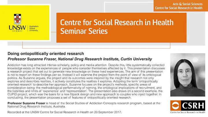 CSRH Seminar 2017: Suzanne Fraser