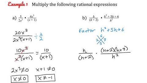 Multiplying and Dividing Rational Expressions
