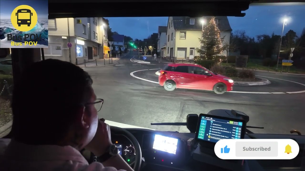  Relaxing Night Bus Drive – Smooth POV Through Quiet German Streets