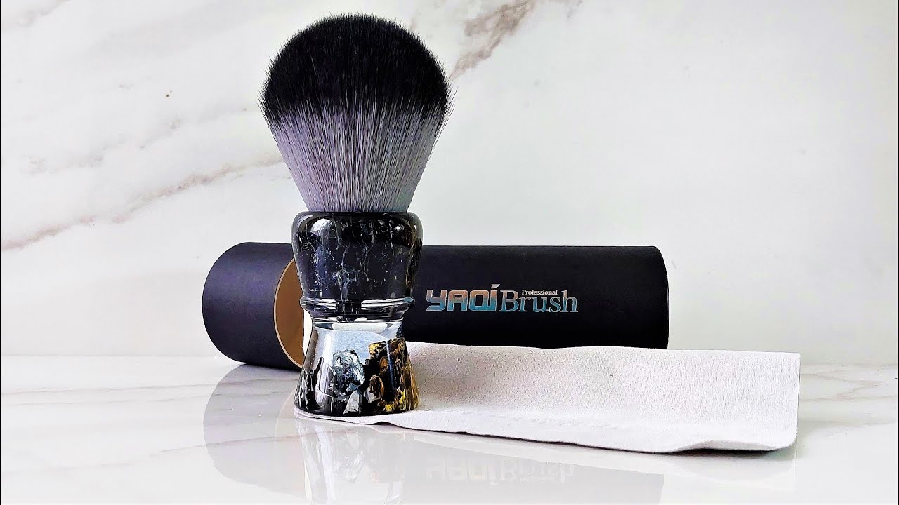 Shaving Brush Unboxing,  First Use and clean up. Yaqi ROCKS 28mm