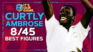 Curtly Ambrose Legendary 8\/45 v England in 1990! | Best Test Figures! | Windies