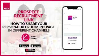Avon Grow | Tutorials | How to use the Personal Recruitment Page screenshot 1