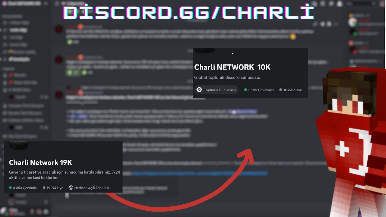CHARLİ NETWORK yeni discord TANITIM DUYURU!! minecraft sonoyuncu ...