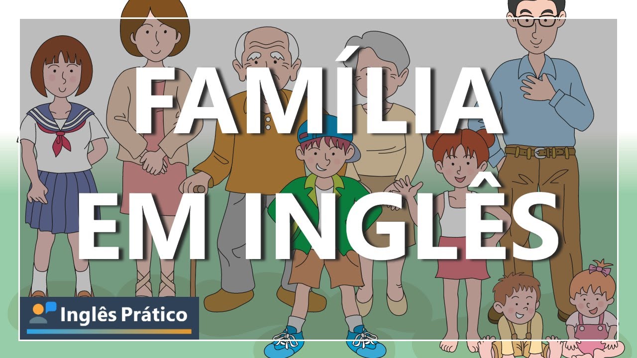 Nome de todos os membros da família em inglês: Mom, Dad, Sister