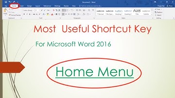 Most  useful shortcut key for Microsoft office word 2016