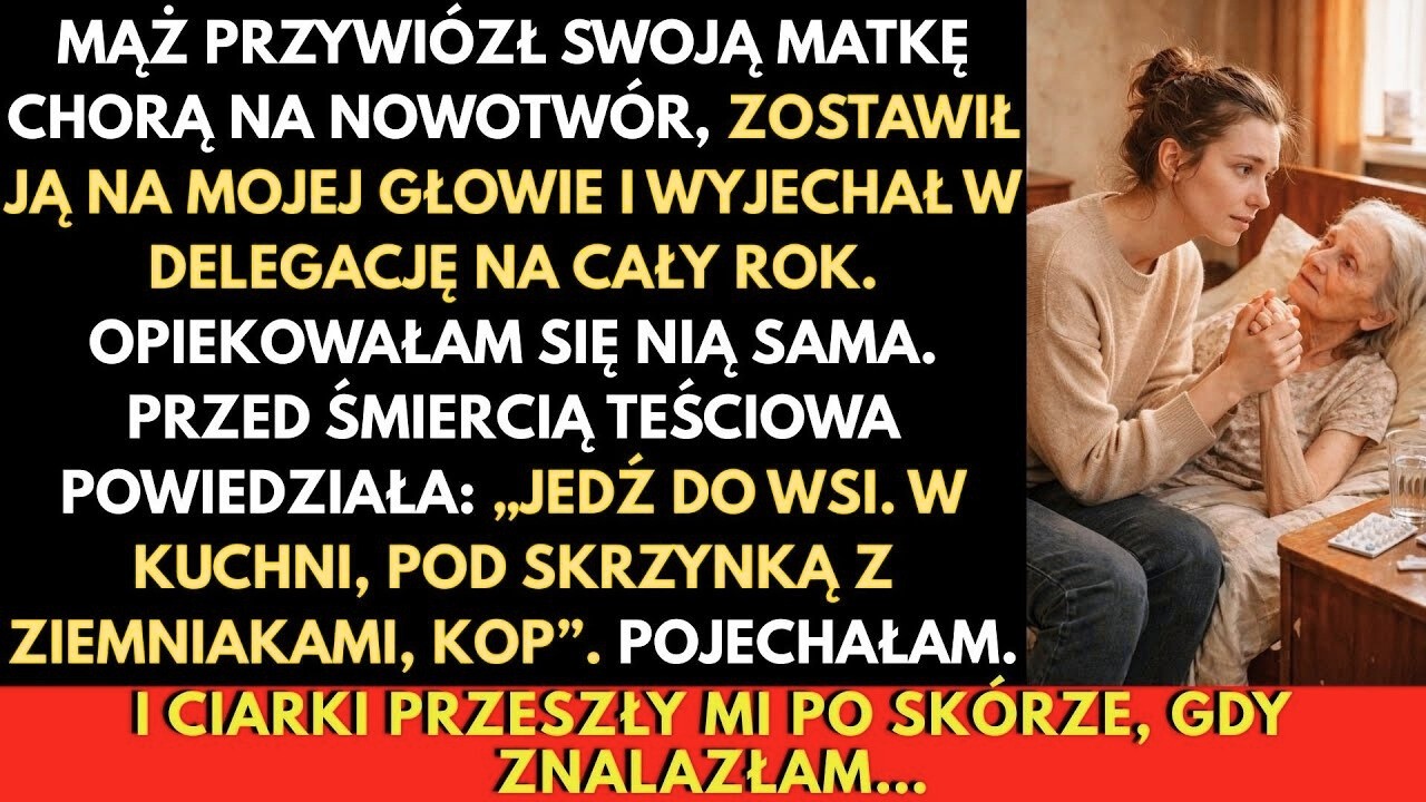 Mąż Zostawił Mnie Z Umierającą Matką  Przed Śmiercią Szepnęła  „Kop Pod Skrzynią Z Ziemniakami!
