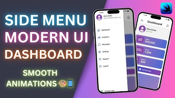 🚀 SwiftUI Side Menu & Dashboard App – Modern UI with Smooth Animations 🎨📱