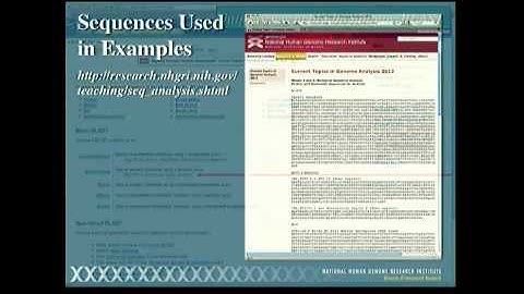 Biological Sequence Analysis I - Andy Baxevanis (2012)
