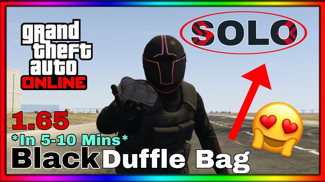 (SOLO 👤) HOW TO GET THE BLACK DUFFLE BAG IN GTA 5 ONLINE ⚫️👜 Mr