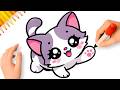 HOW TO DRAW A CUTE KAWAII CAT EASY????