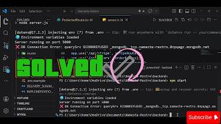 ❌ DB Connection Error: querySrv ECONNREFUSED _mongodb._tcp.namaste-restro.8npqagz.mongodb.net