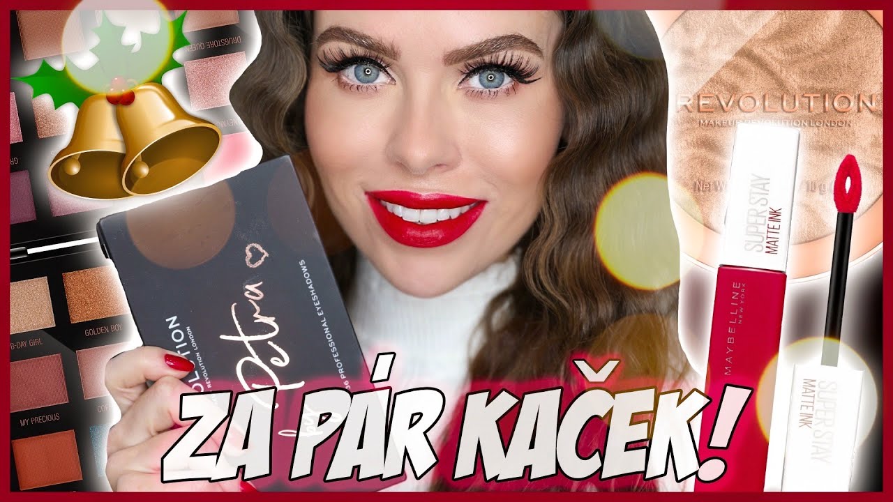 KLASICKÝ VÁNOČNÍ LOOK S LEVNOU DROGERKOU ZA PÁR KORUN! 🎄