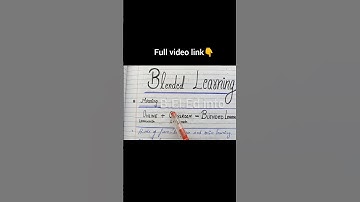 Blended learning/What is Blended learning /definition of blended learning #trending @Studywithsabhya