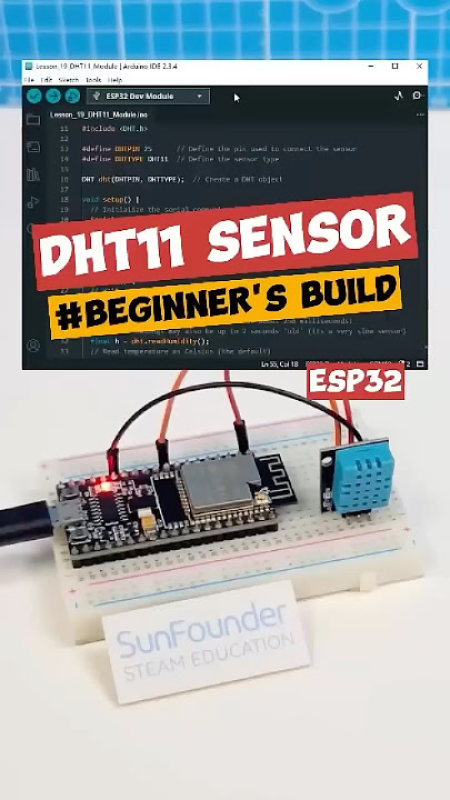 ESP32 Temperature and Humidity Sensor Project#arduino #electronics #engineering  #esp32