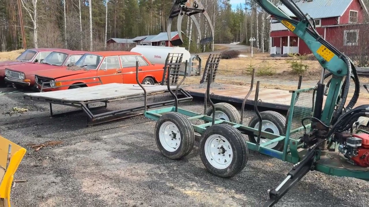 Skogsvagn med kran Kellfri sv27