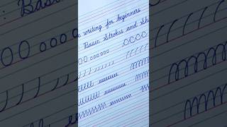 Cursive writing for beginners Lesson 1 | Basic Strokes and Shapes | Cursive handwriting practice