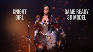 GAME-READY 3D Character | Modular Knight Girl with Dark Elf skin | UE5 PREVIEW | Live Link Face test
