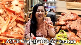 NEW Brunch BUFFET CRAB LEGS & STEAKS | AYCE Buffet at Palms Casino