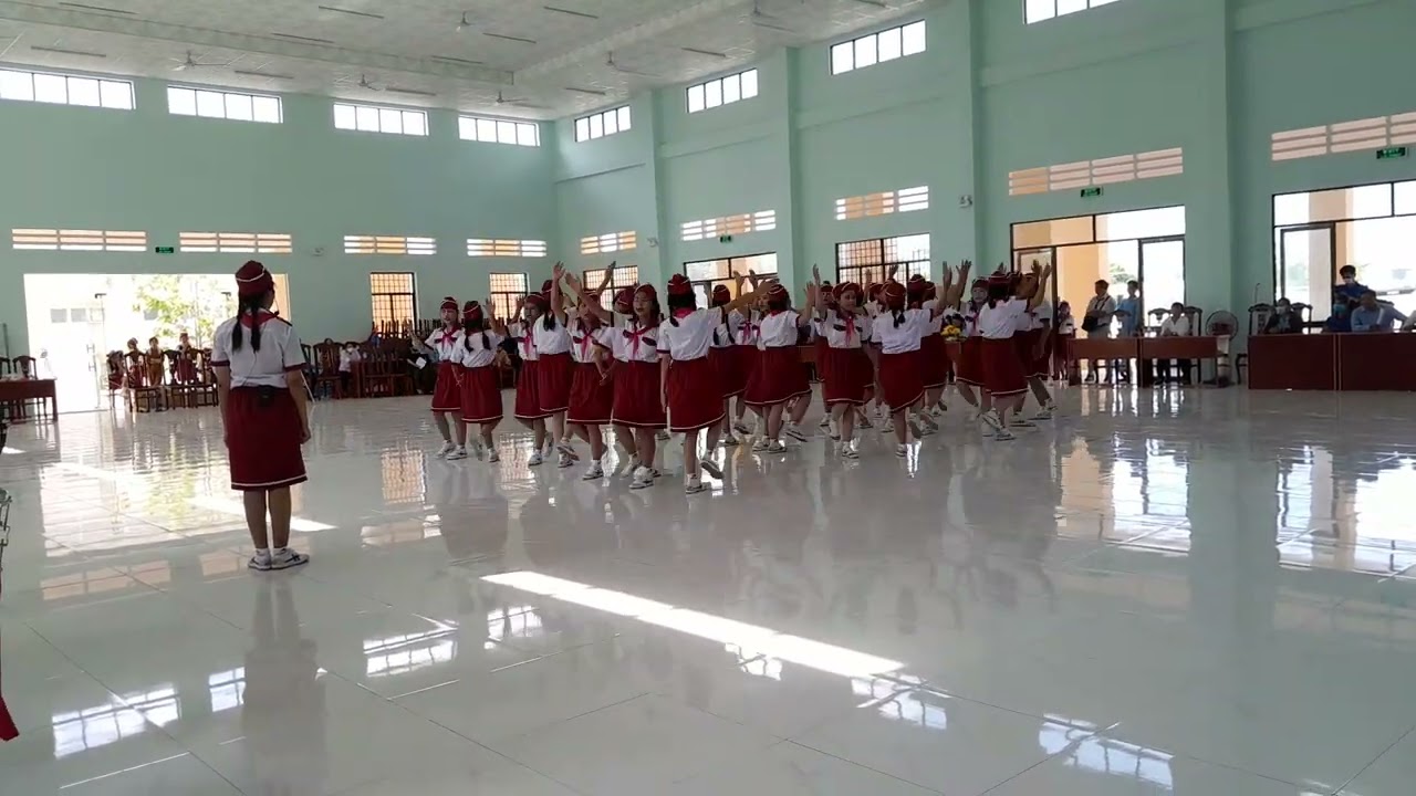 thi nghi thức đội cấp huyện 2023 trường phổ thông dân tộc nội trú thcs huyện Cầu Ngang