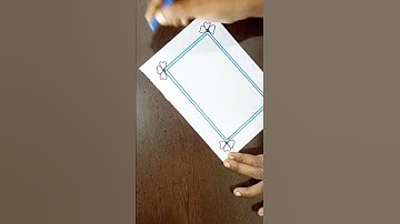 Quick and easy border design for project work #shorts #ytshorts