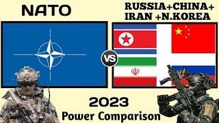 NATO vs Russia China Iran North Korea military power 2023 | NATO vs Russia | world military power