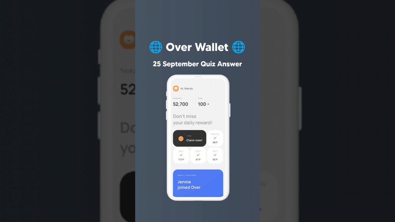 🌐 Over Wallet Quiz Answers Today  