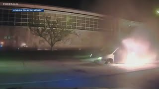 Driver rescued after Wisconsin van catches fire