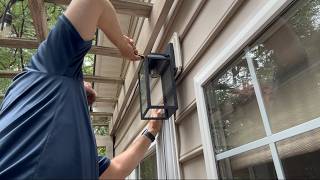 Modern Matte Black Porch Sconce: Unboxing & Installation