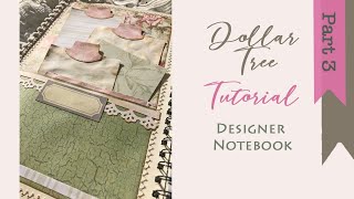 Dollar Tree Designer Notebook: Part 3 - Cover Work