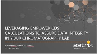 Astrix Webinar – Leveraging Empower CDS Calculations to Assure Data Integrity
