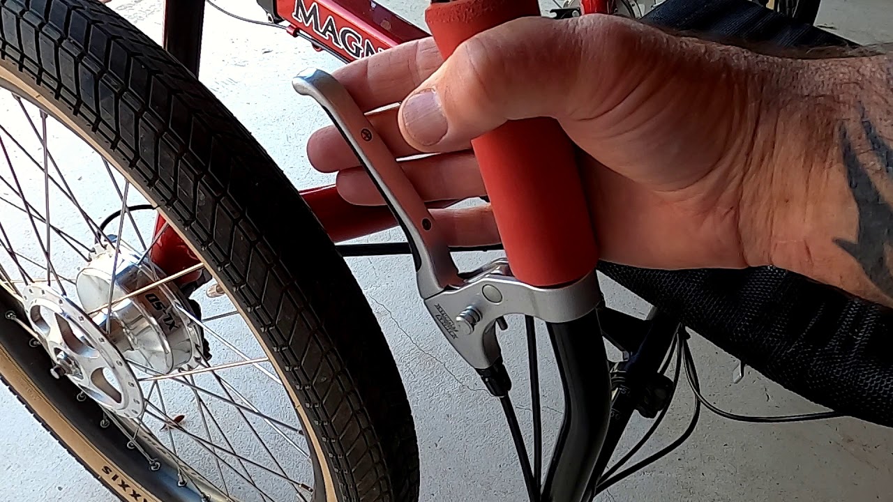 How to use locking brake levers on your recumbent trike. YouTube