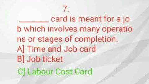 #SYBCOM Cost and Works Accounting. #MCQ *Labour Cost and Payroll*
