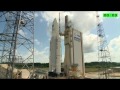 Ariane 5 lifts off from French Guiana with four Galileo spacecraft