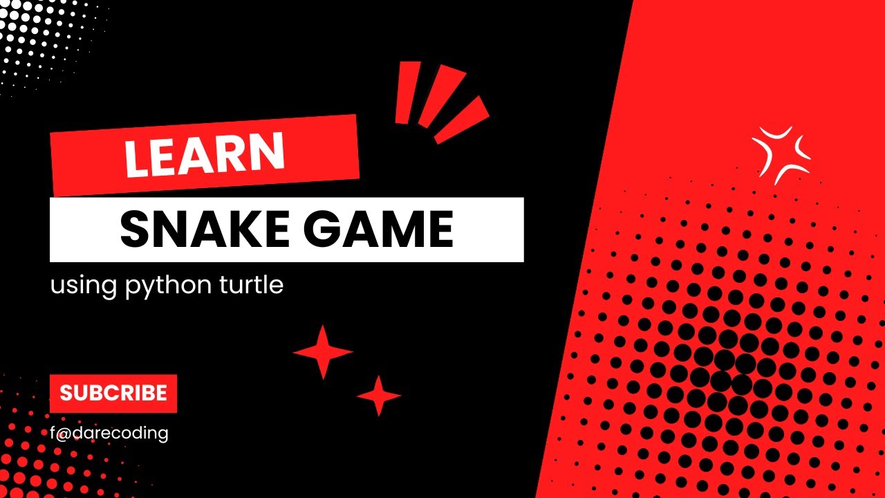 Python project of snake eating apple using turtle - YouTube