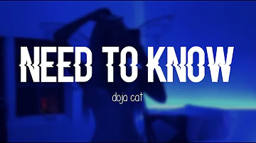 Doja Cat - Need To Know (Clean Lyrics)