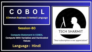 COMPUTE Statement in COBOL - Compute with variables and hardcoded values  (Session-80) | Cobol |
