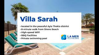 Villa Sarah 3 Bedroom Holiday Villa in Ayia Napa Cyprus with Private Pool