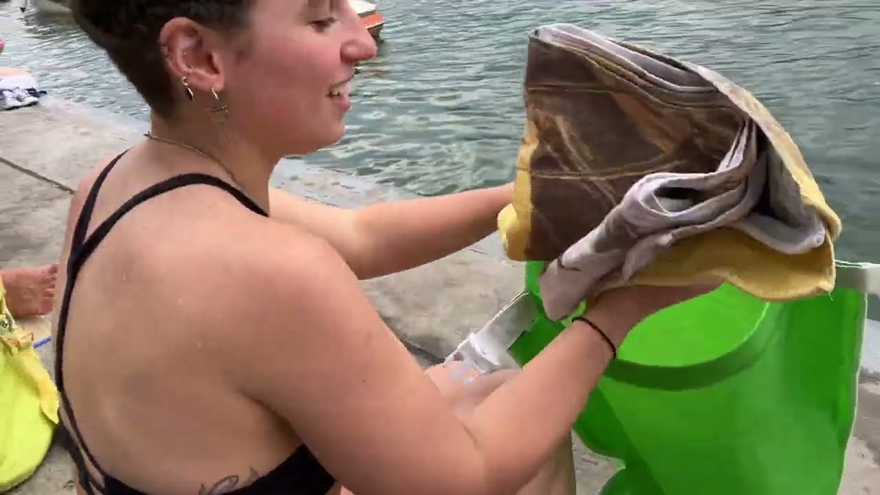 Basel. Swimming in the Rhine right in the city center.