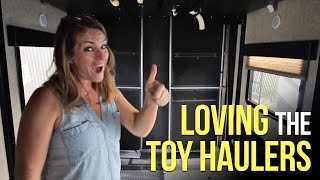 When we bought our fifth wheel, we were crazy close to buying a toy hauler instead of a traditional bunk layout. We love the 