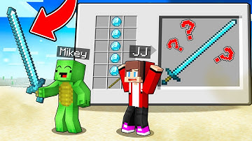 JJ And Mikey CREATED The LARGEST DIAMOND SWORD in Minecraft Maizen