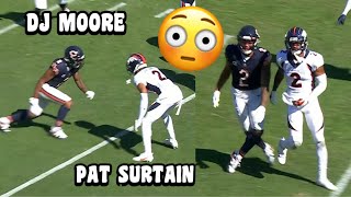 DJ Moore vs Patrick Surtain II 🤬 PHYSICAL! (WR vs CB) Broncos vs Bears 2023 highlights