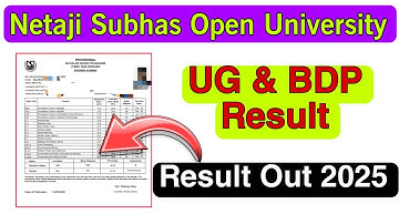 🔔 NSOU অফিসিয়াল রেজাল্ট প্রকাশিত | nsou result published 2025 | nsou bdp&ug result 2025 | ug result