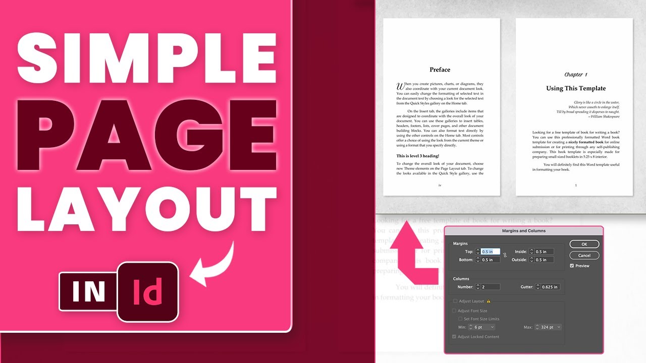How to create Simple Book Page Layout in Adobe InDesign - Lee Graphics ...