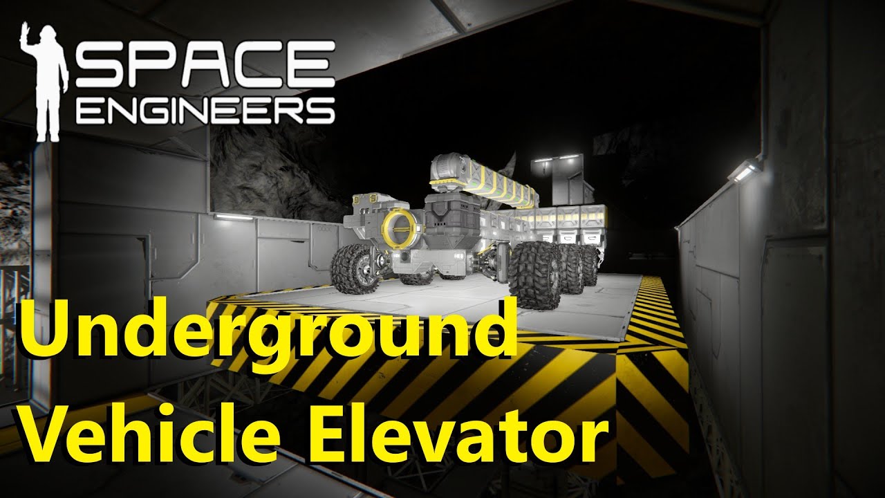 Space Engineers ep10 - I Built a Vehicle Elevator in My Underground ...