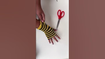How to make fingerless gloves with socks #craft